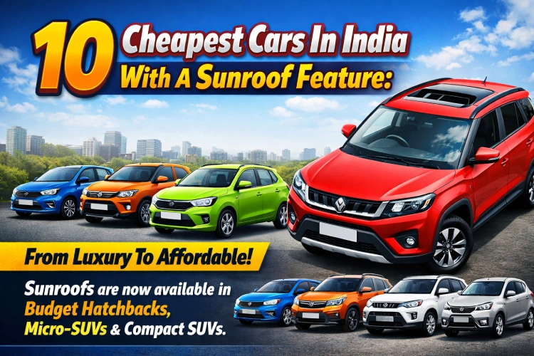 10 Cheapest Cars in India with Sunroof