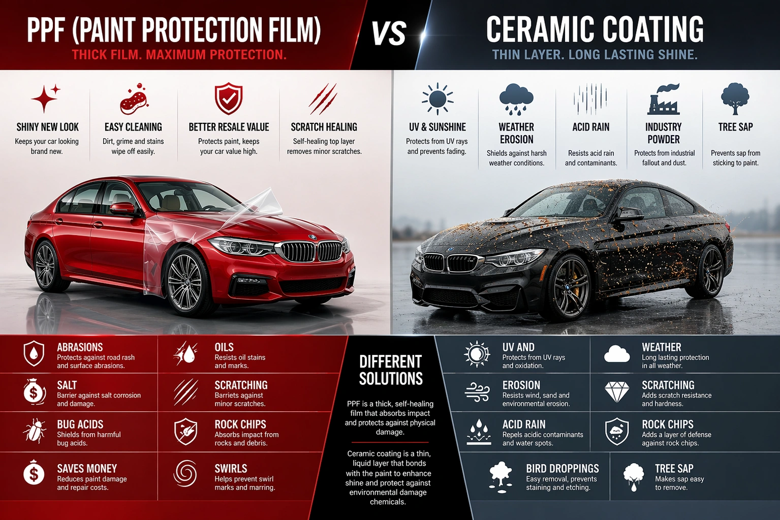 Ceramic Coating vs PPF