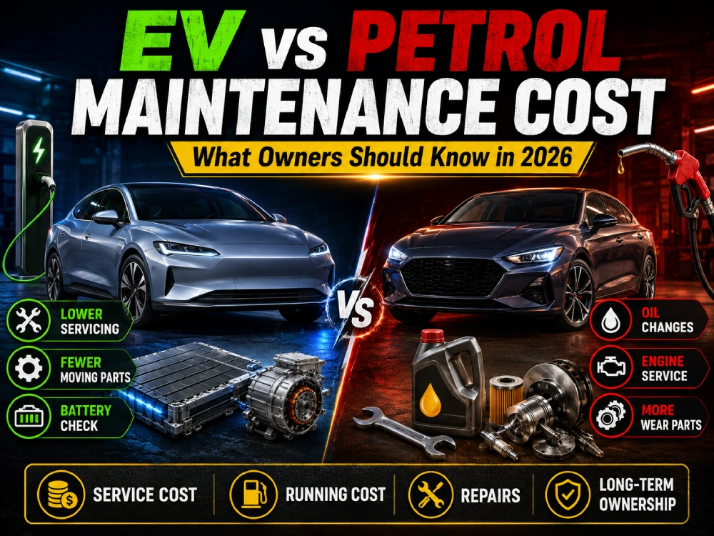 EV vs petrol maintenance cost comparison India 2026