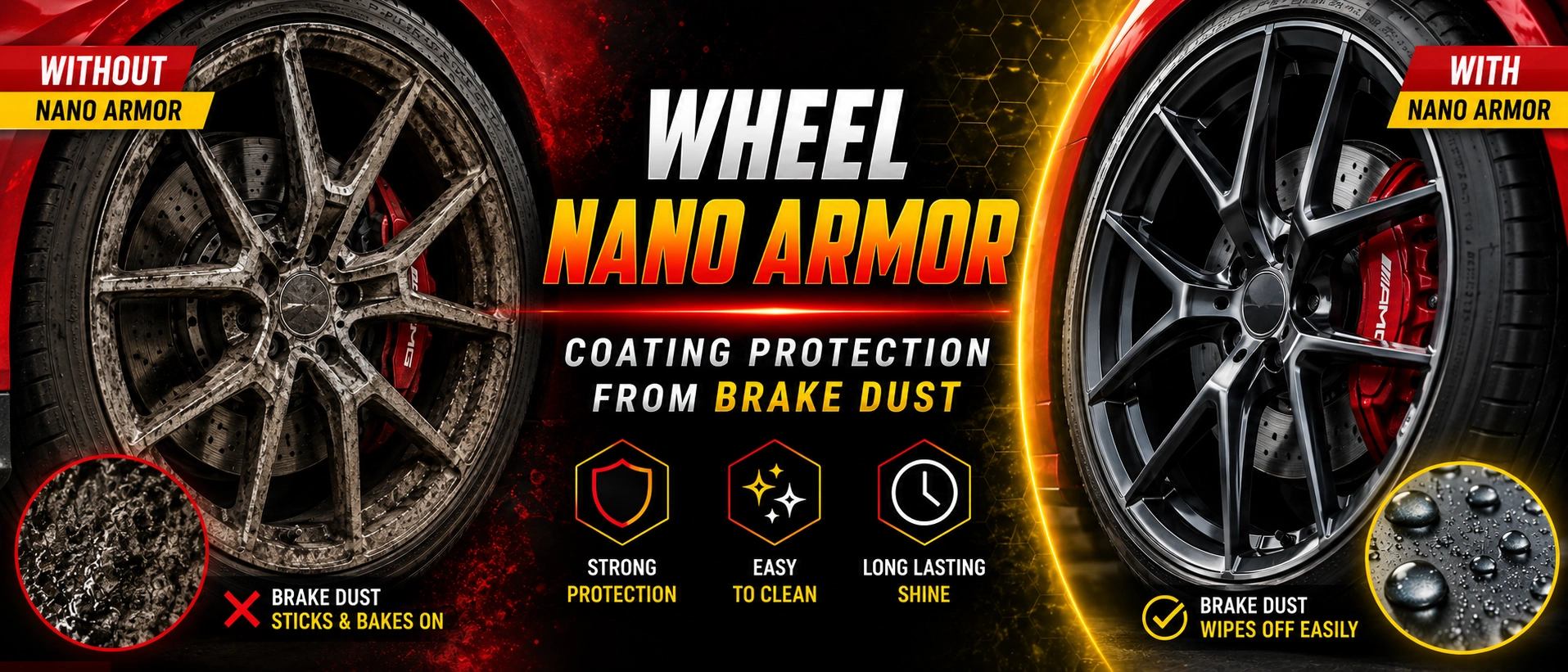 Wheel Nano Armor coating protection from brake dust