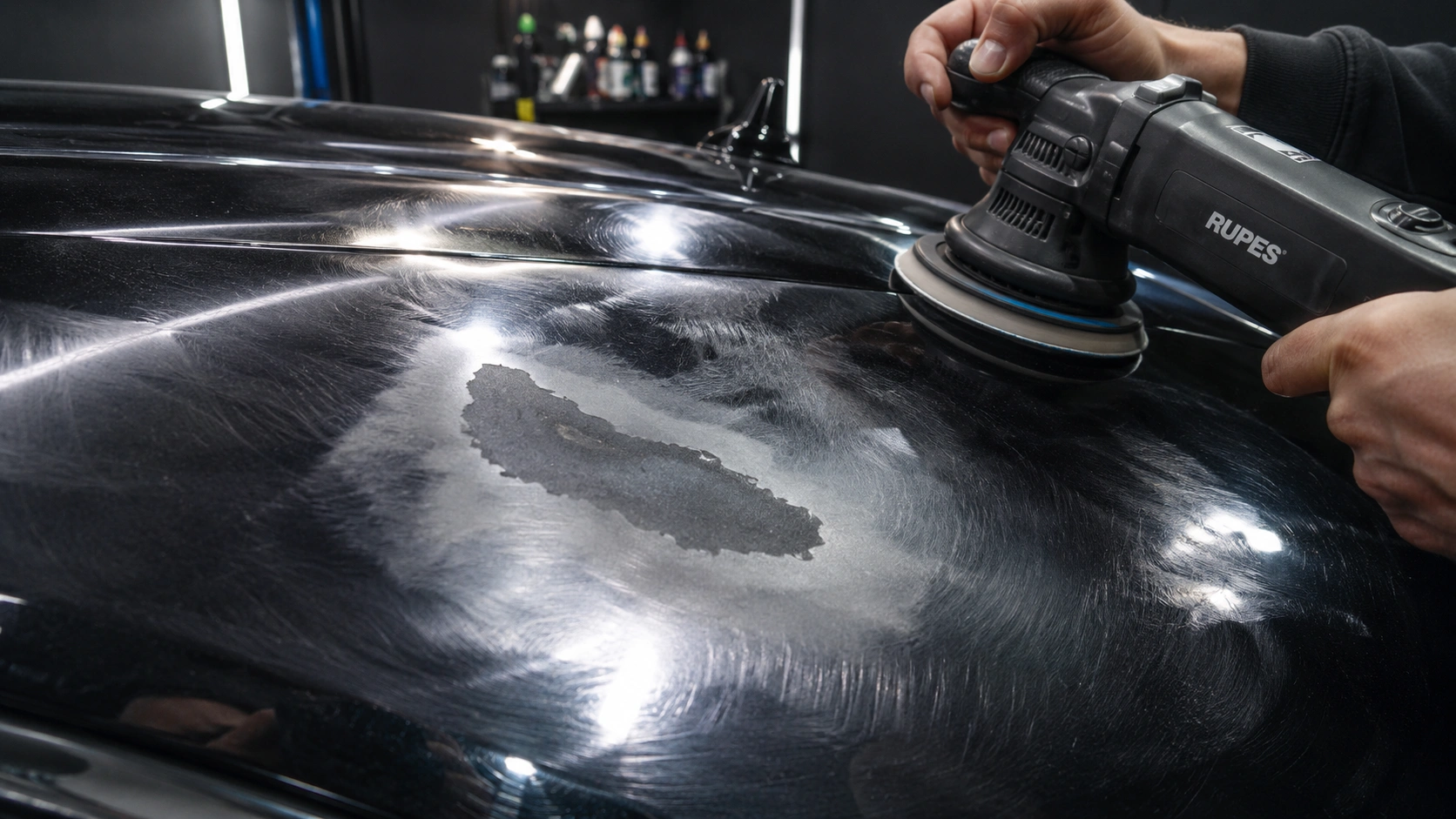 burned car clear coat caused by DIY machine polishing
