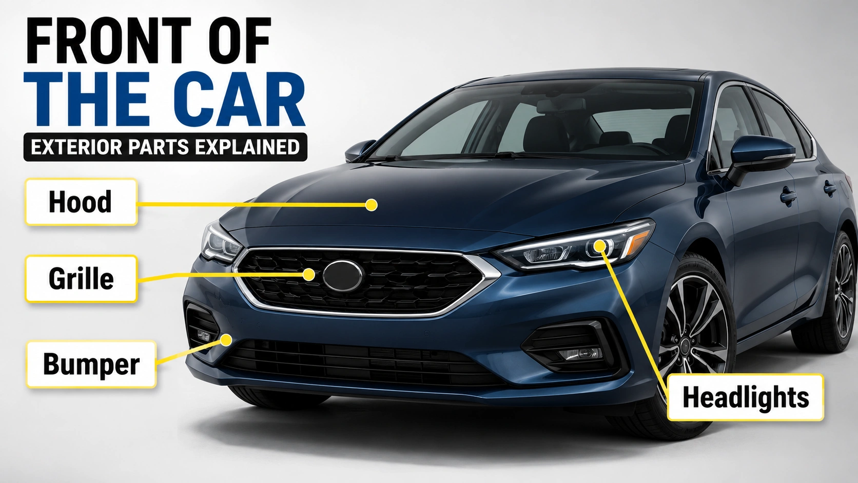 Exterior basic parts of a car and functions explained