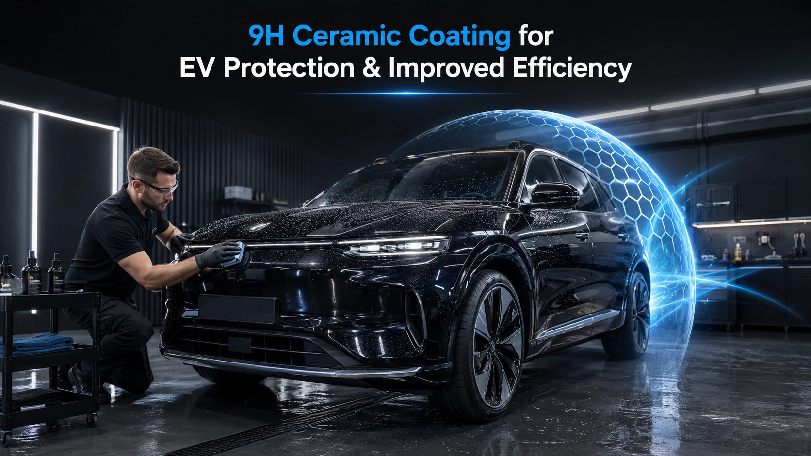 9H Ceramic Coating for EV protection and improved efficiency