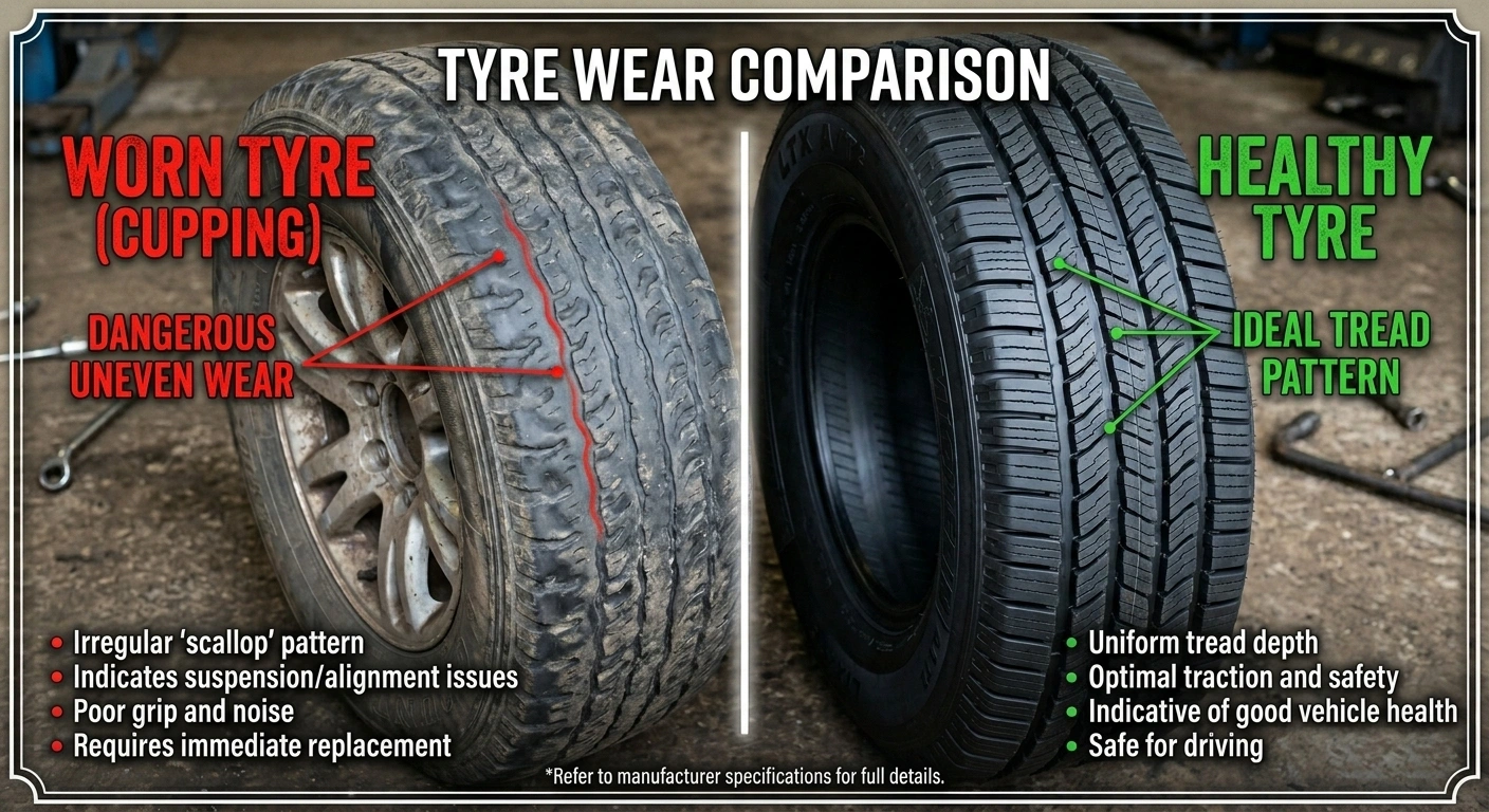 healthy vs unhealthy tyre