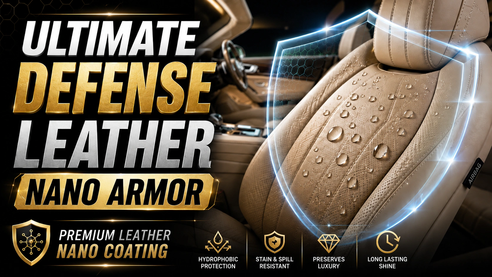 nano coating protection for luxury leather car seats