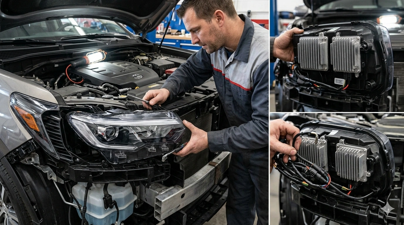 LED headlight professional installation