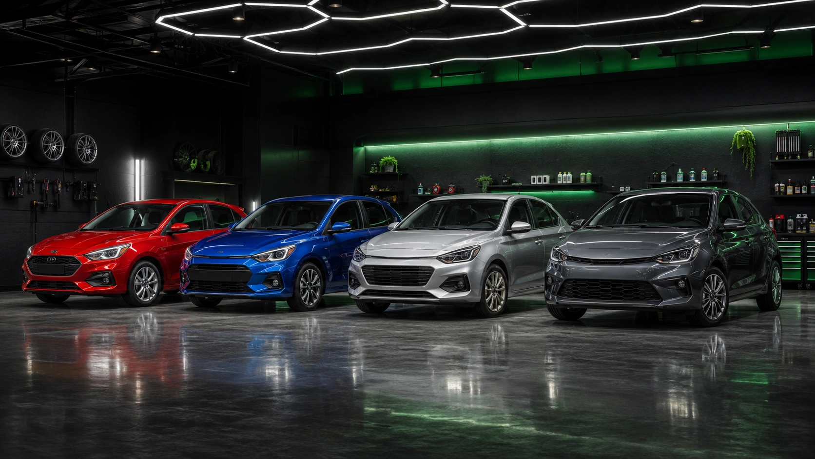 cars in premium detailing studio