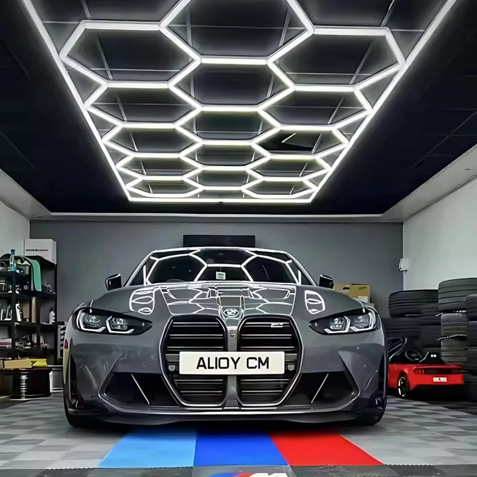 Modern car detailing studio with BMW