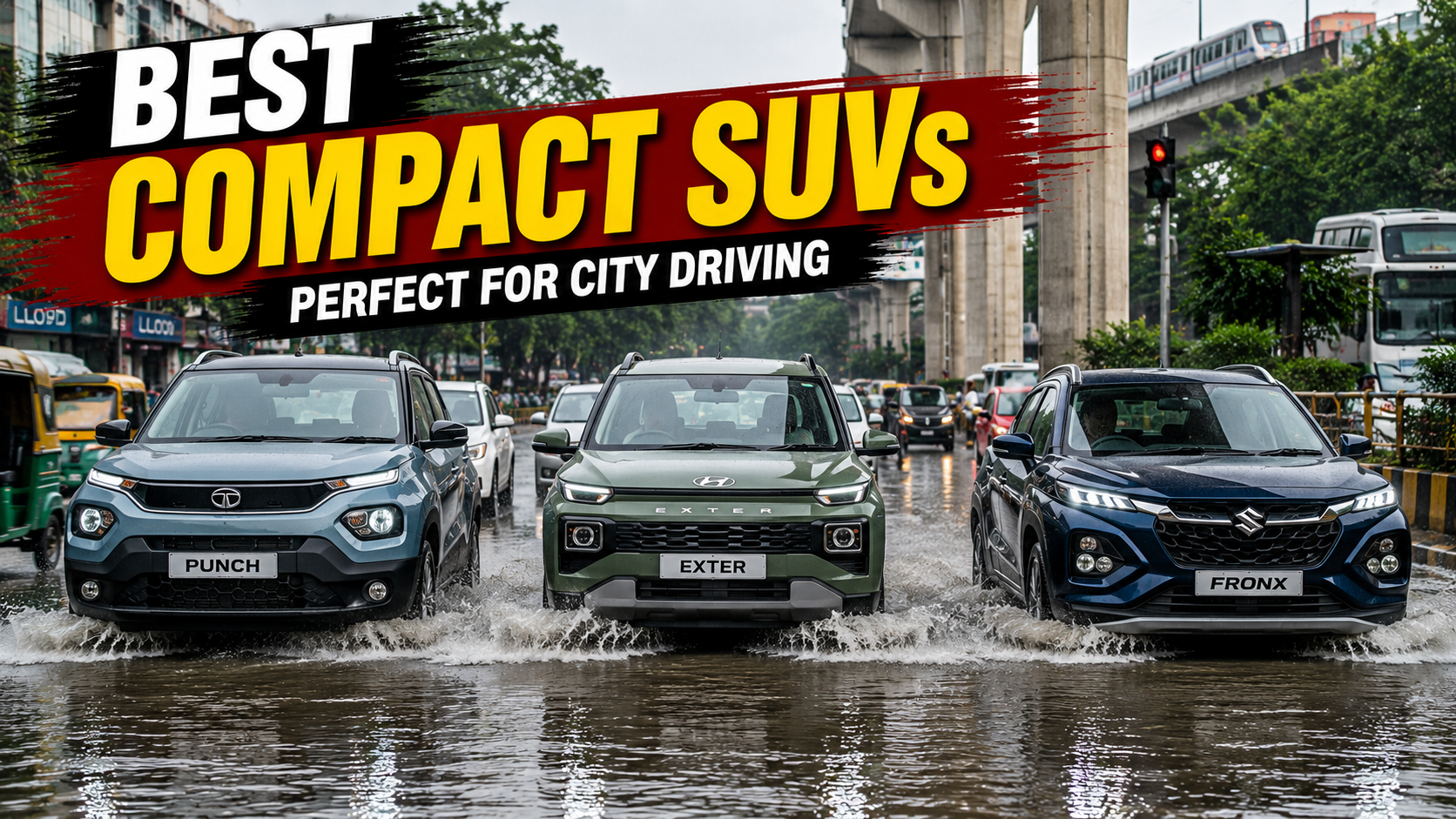 Tata Punch Hyundai Exter Maruti Fronx compact SUVs for office commute