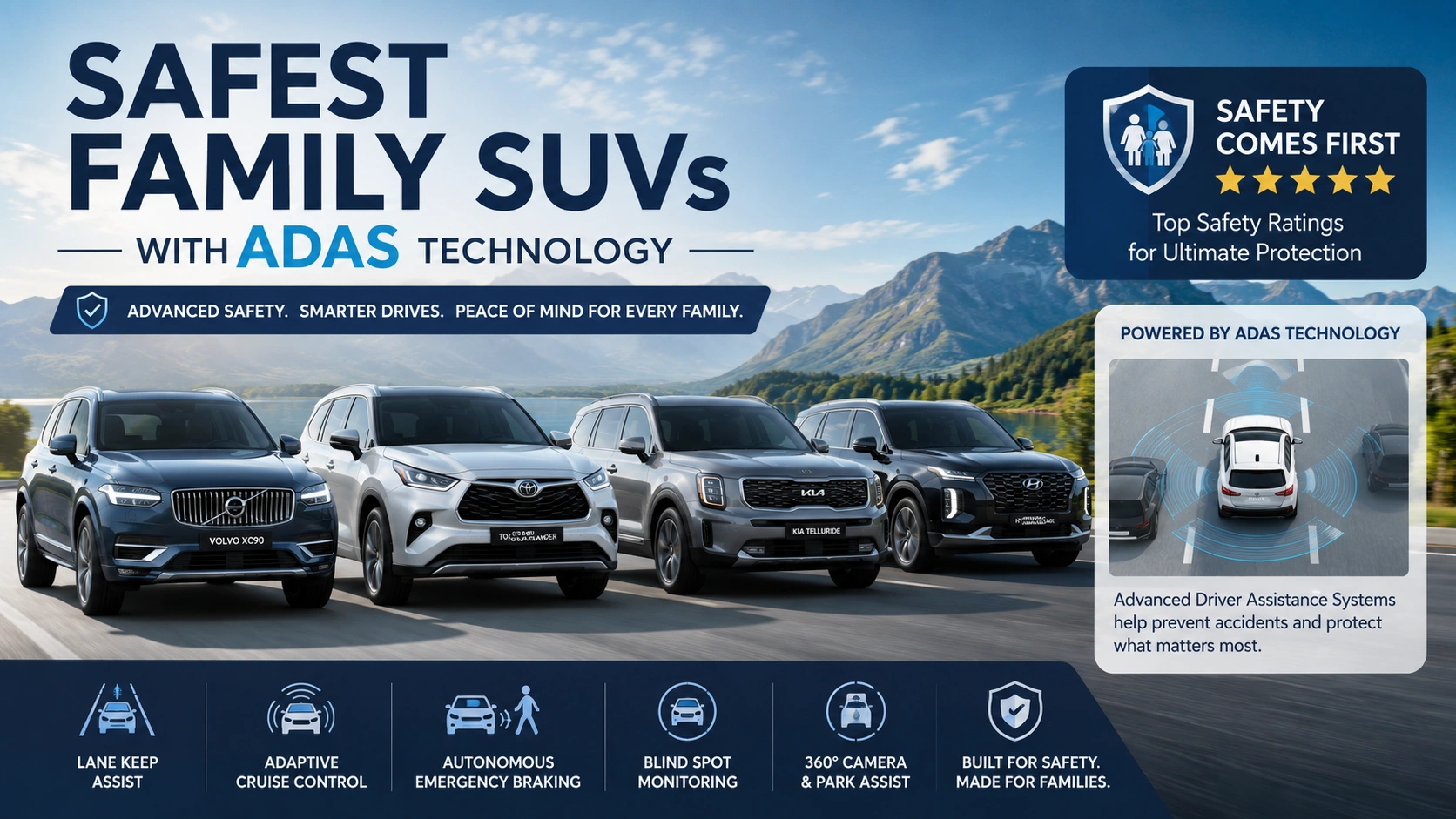 Safest Family SUVs with ADAS Technology