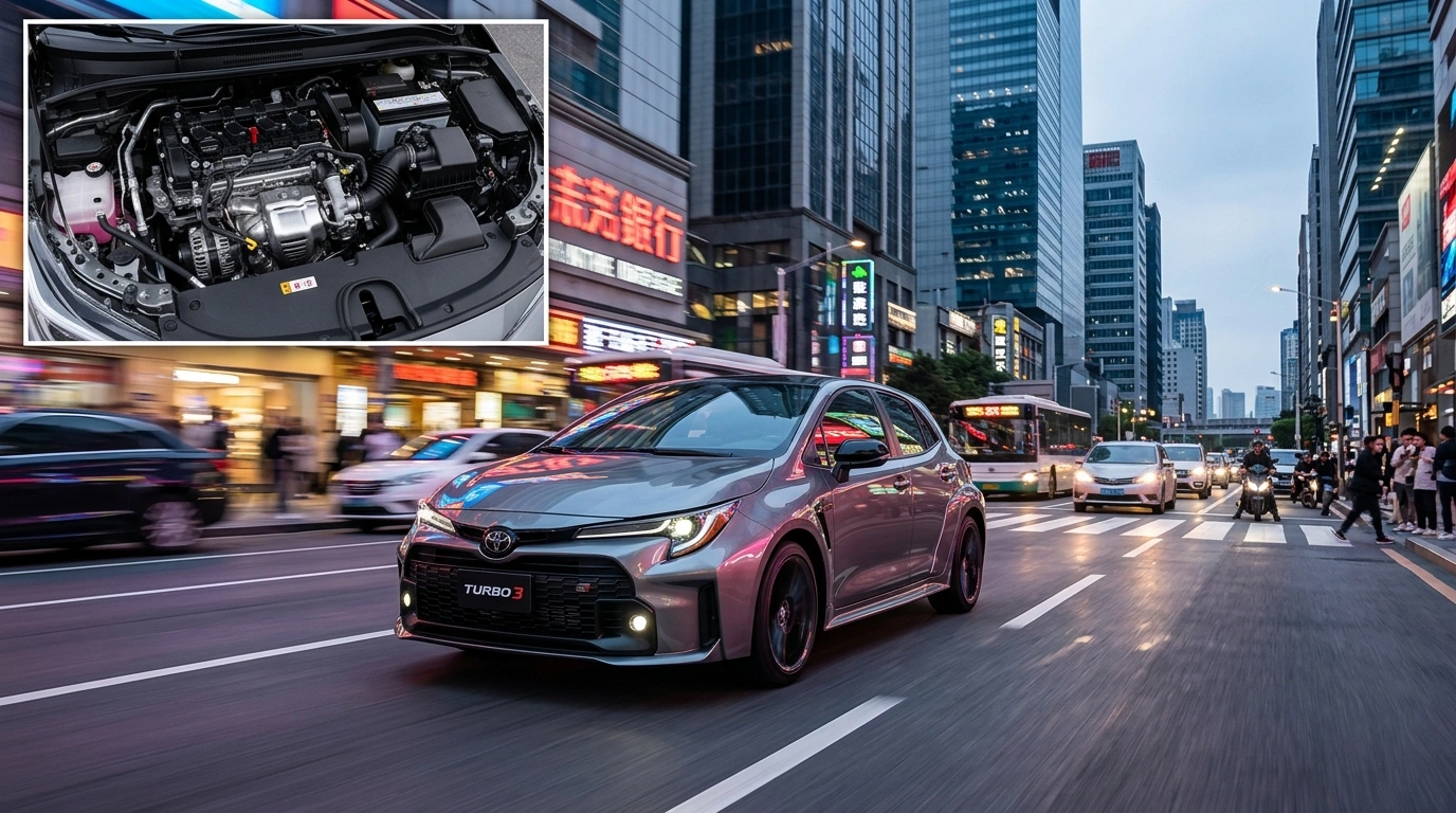 3 Cylinder car on city ride