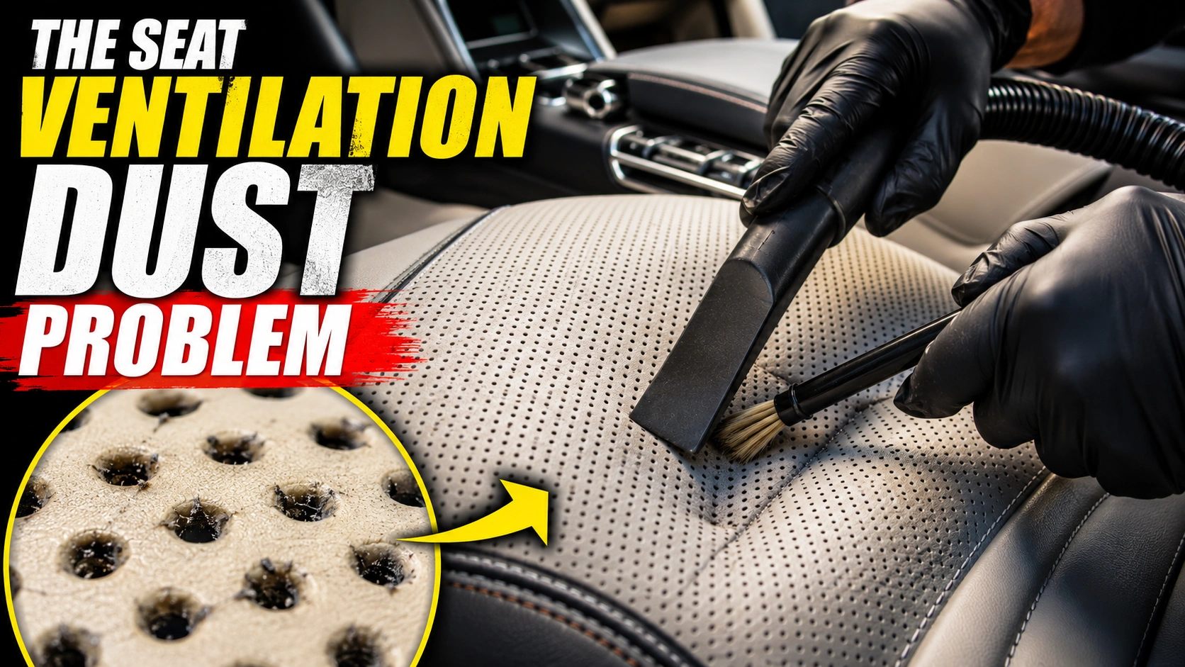 cleaning perforated ventilated leather car seats professionally