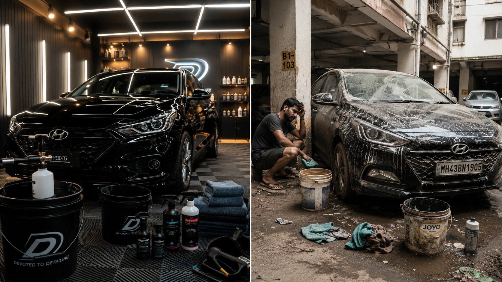 YouTube DIY car detailing illusion vs real life detailing